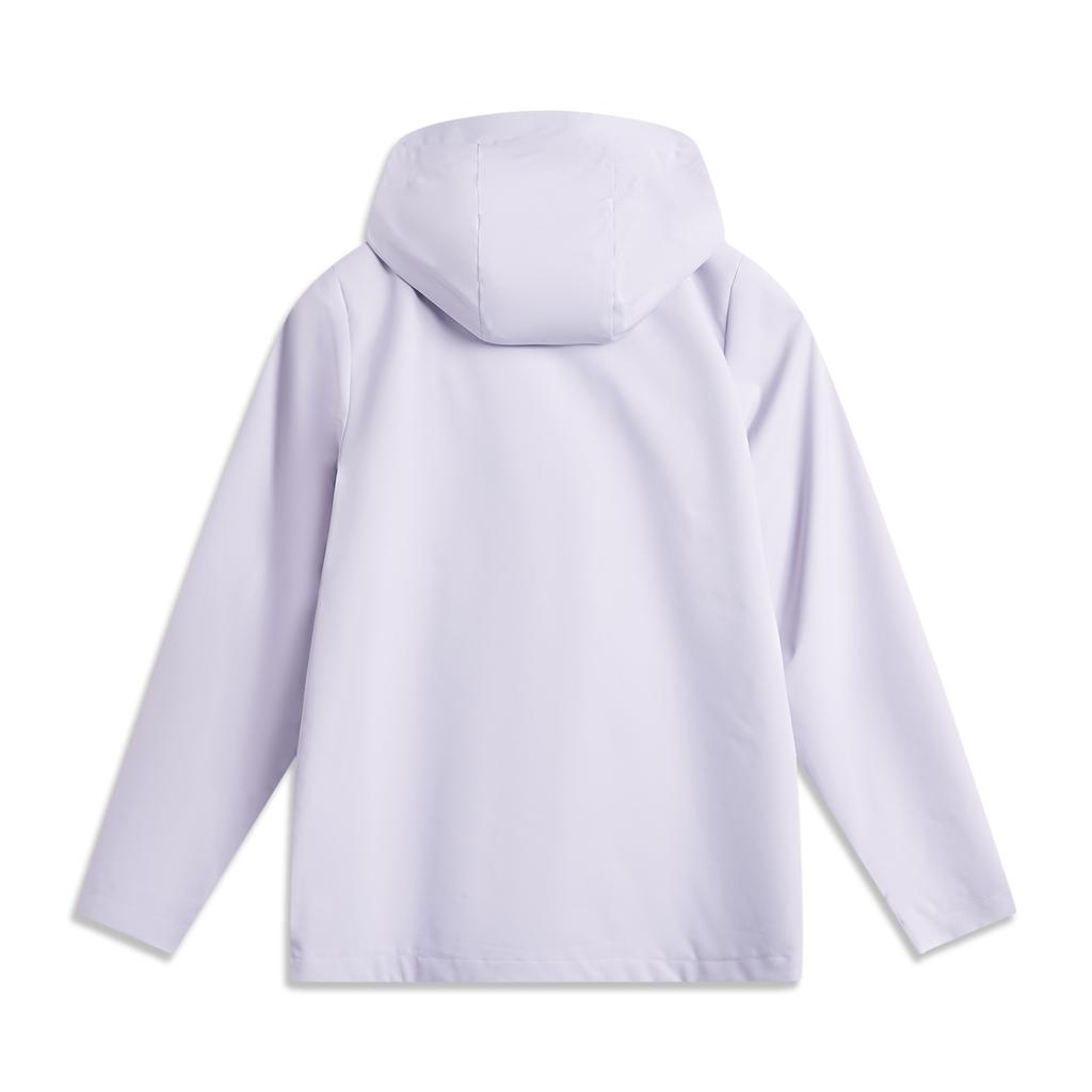 Li Ning Sports Trend Series Solid Color Hooded Three-In-One Fleece Long Sleeve Windbreaker Women Outerwear Sea-Salt-Purple AWBU024-4