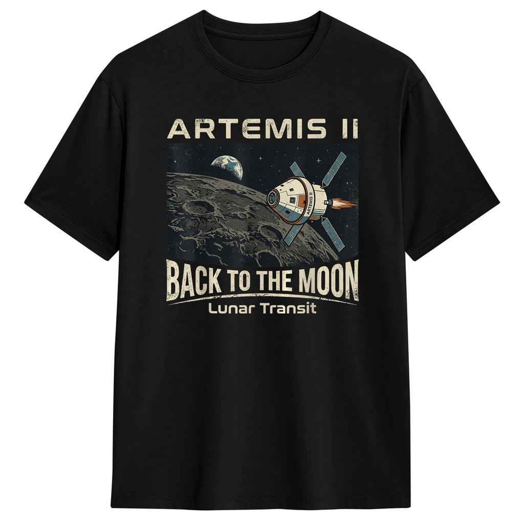 2026 Artemis 2 Back To The Moon TShirt Unisex and Women Summer Cotton Clothing Fashion Round Neck Short Sleeved Tee Streetwear