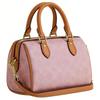 Coach Handbag Valentine's Day Limited Rowan 17 Classic Presbyopia Chain Flower Charm Detachable Shoulder Strap Artificial Leather Boston Bag Crossbody