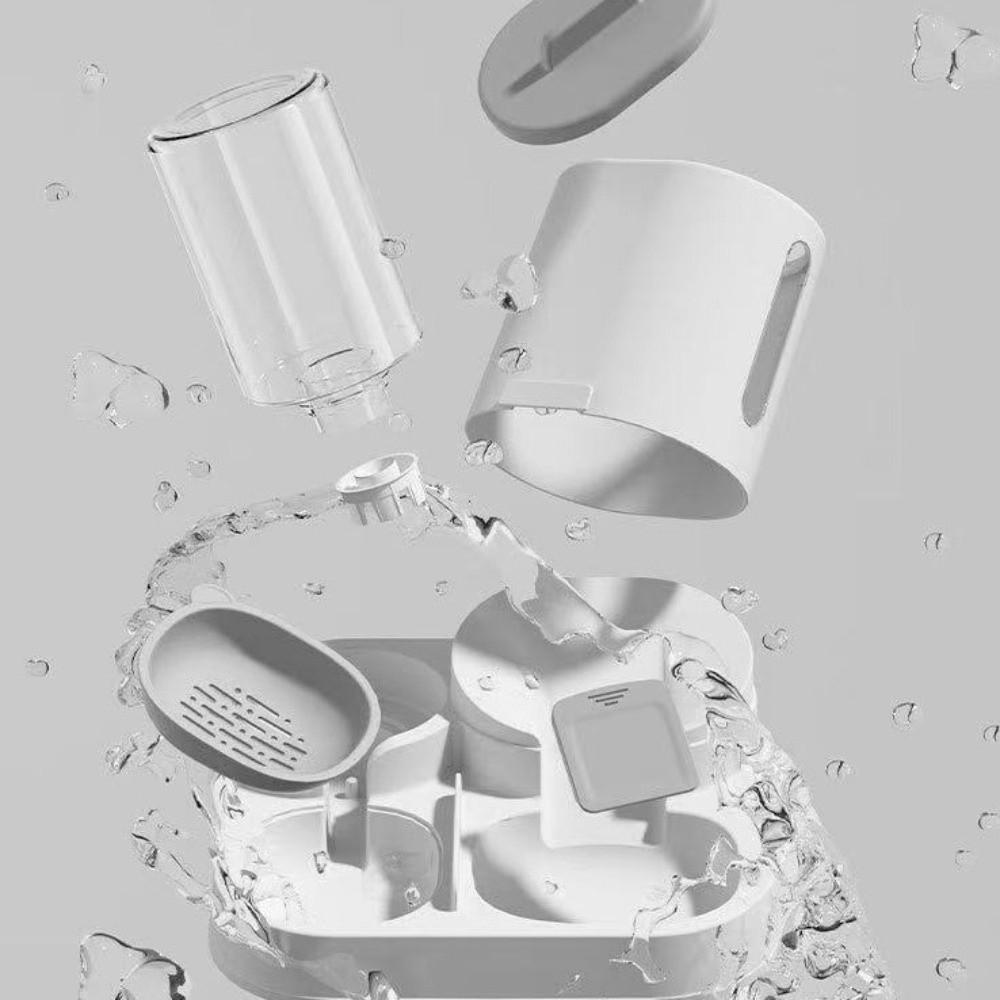 2 In 1 Food Dispenser Spill-Proof Cat Water Food Bowl Dog Automatic Feeder  Multi-Pet Household