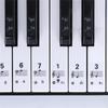 Abnehmbarer Klavieraufkleber, 61/88 Tasten, transparenter Klaviertastatur-Notenaufkleber für elektronische Tastatur