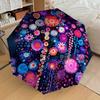 1pc Floral Mandala Artwork Umbrella with Plastic Handle,Suitable for All Seasons Home Travel Outdoor UmbrellaDD1643