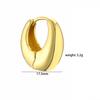 18K Gold Plated Brass Fashion Thick Round Circle Threads Textured Pearl Hoop Earrings for Women High Quality Zircon