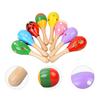 Holz Bunt Sand Hammer Handringe Maraca Pädagogisches Kinder Baby Spielzeug