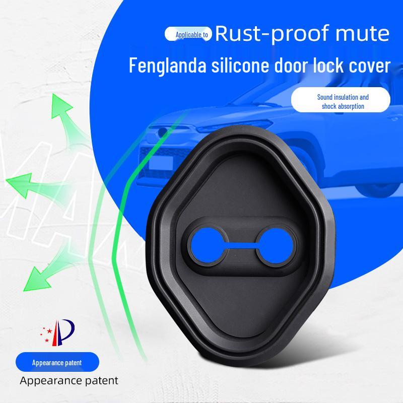 Silicone Door Lock Cover for Toyota Frontlander - Waterproof, Anti-fouling, Noise-Reducing, Shock-Absorbing Protective Cover