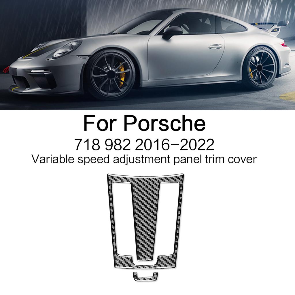 For Porsche 718 982 16-22 Carbon Fiber Variable Speed Adjustment Panel Trim Cover Car Interiors Accessories Decoration Sticker
