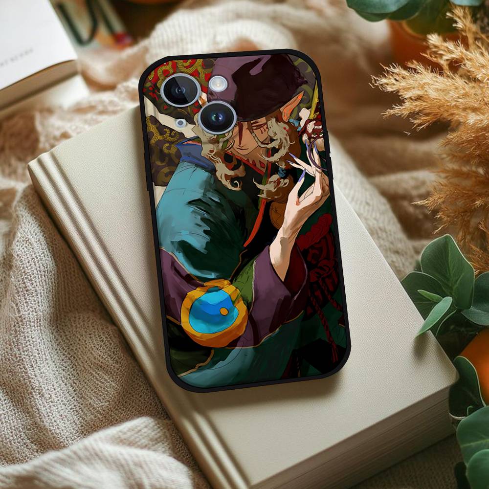 Anime Mononoke Kusuriuri Phone Case For IPhone 1716 15 14 13 Pro Max 11 12 Mini X Xs XR Black Silicone Cover