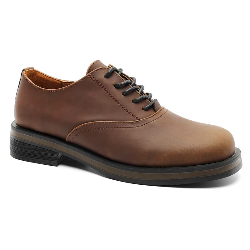 Anti Velvet Retro Men's Shoes Summer British Style Fashionable Big Head Design Business Formal Thick Sole Versatile Casual Shoes