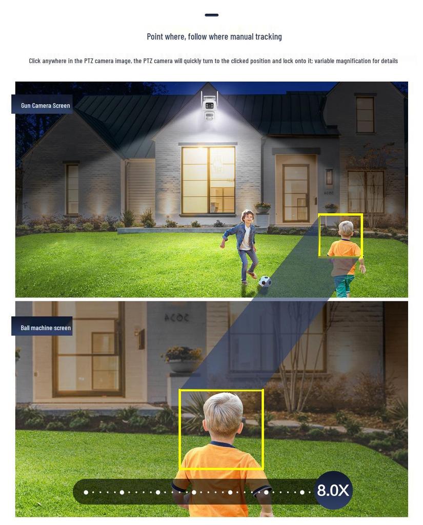 ICSEE 3-Lens 8x Zoom Wireless Outdoor 3K HD Surveillance Camera