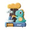 Interactive cartoon dinosaur bath toy for infants and young children, with suction cups, a good bathroom wall mounted shower toy