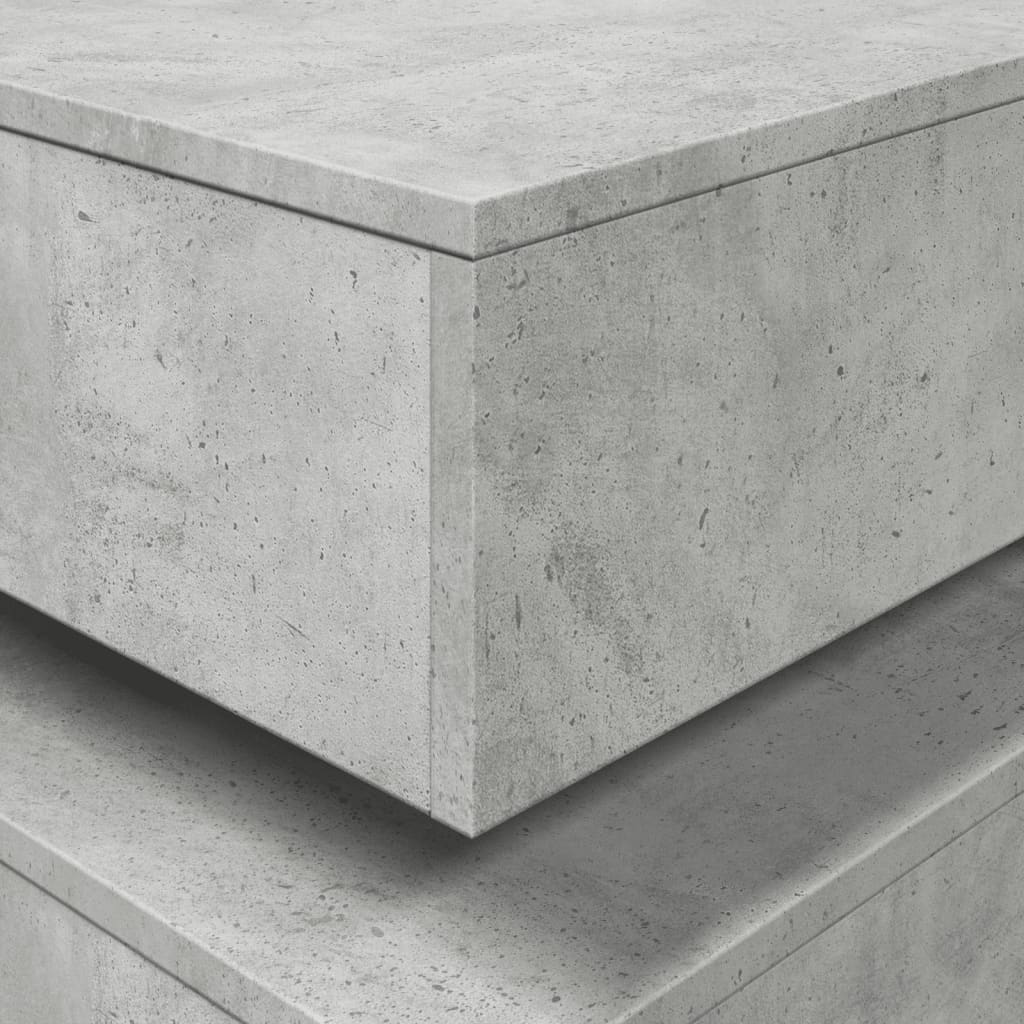 Coffee Table with LED Lights Concrete Grey 90 x 50 x 40 cm