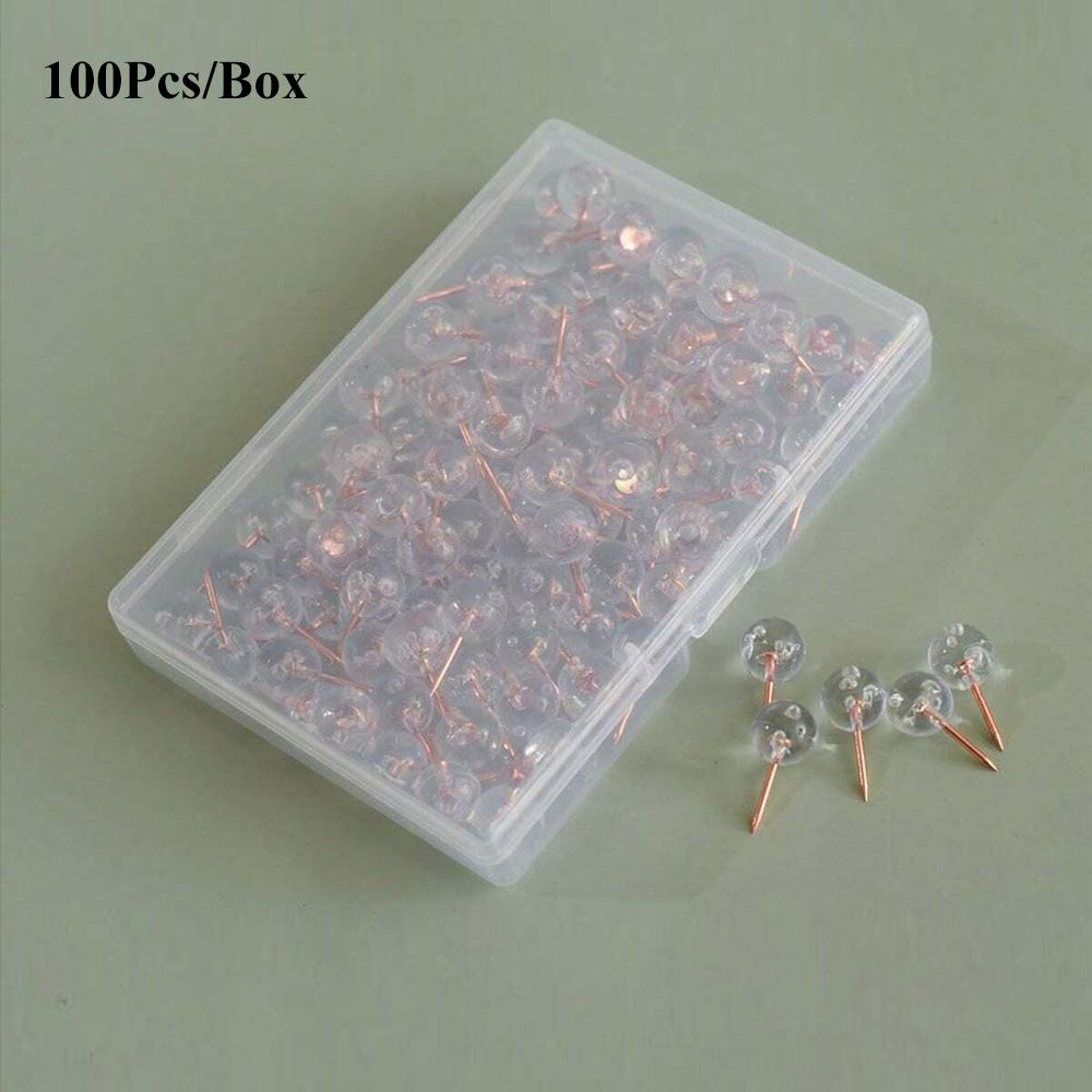Push Pins Map Tacks with Plastic Beads Head for Cork Board Multi-Color Map Pins for Travel Map Board Pins Bulletin Board Office
