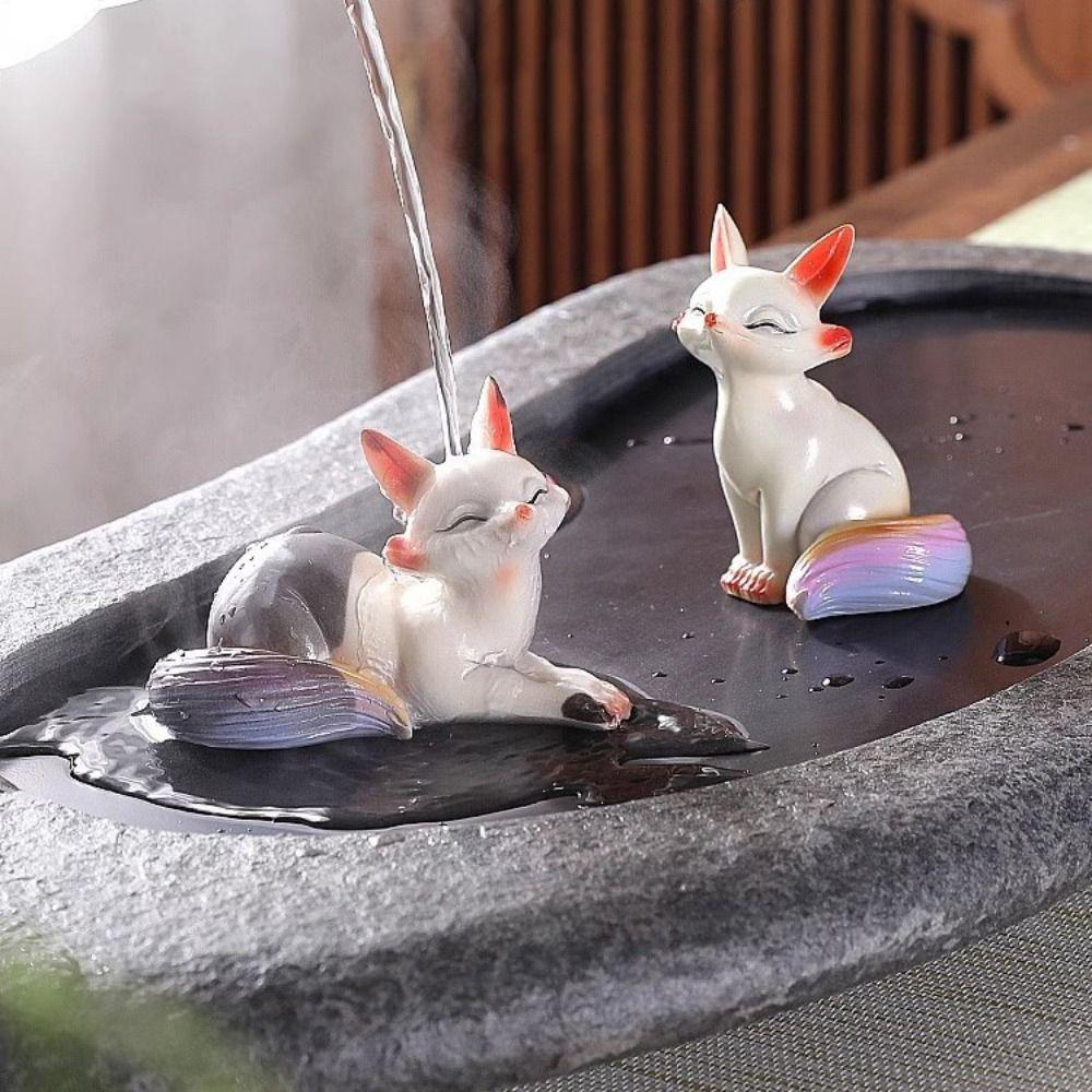 Creative Desk Small Statue Lovely Animal Figurine Tearoom Ornament Miniatures Sculpture  Office
