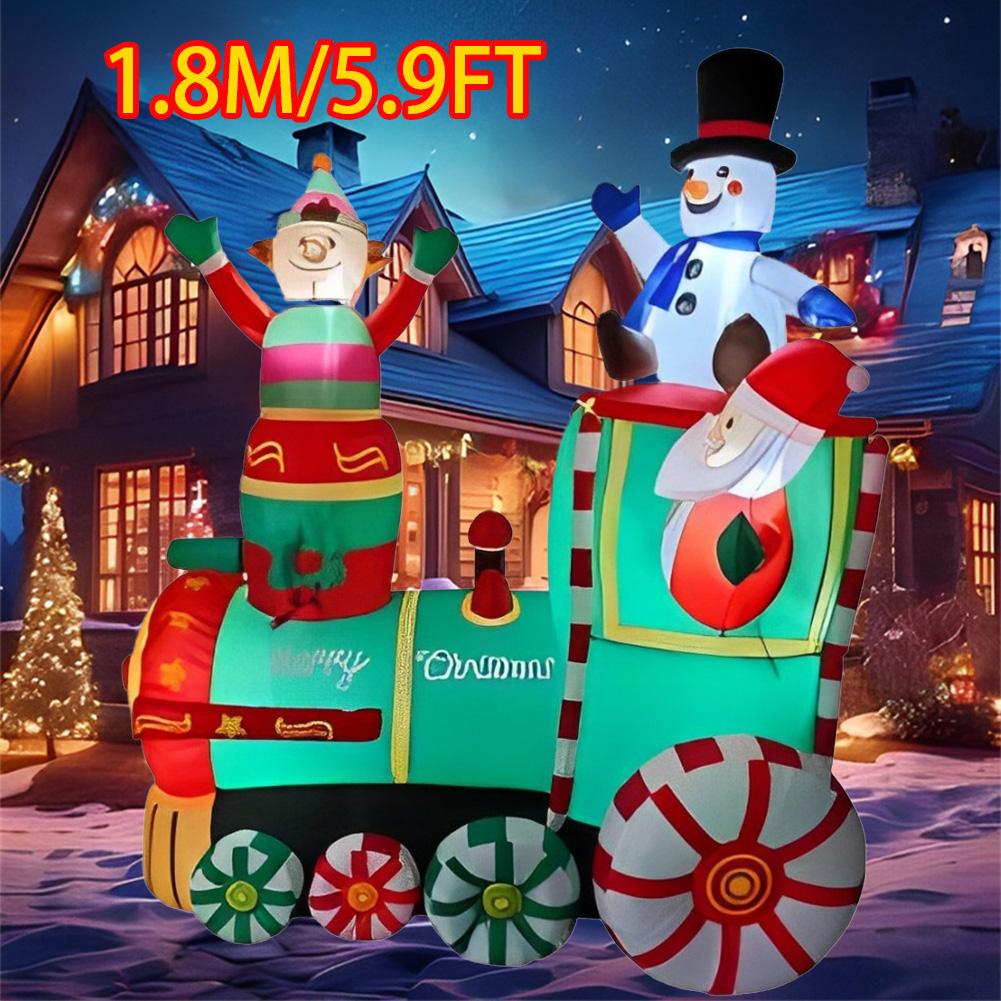 Christmas Decorations Inflatable Model Built-in LED Lights Inflated Toys Ornament Xmas Party New Year Garden Yard Outdoor Decor