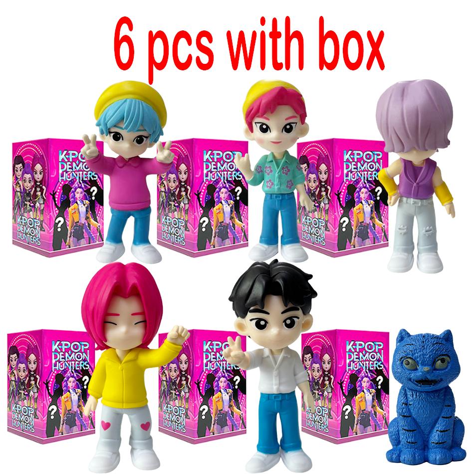 1-12pcs KPop Devil Hunter Doll Vinyl Toy Rumi Mira Zoi Character Vinyl Mask Blind Box Ornament Toy Birthday Gift