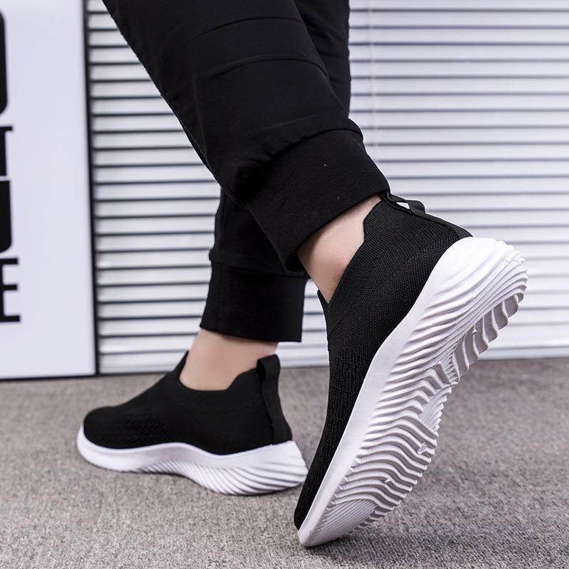 Men's Summer Fly Knit Mesh Sneakers, Breathable Versatile Trendy Athletic Casual Shoes for Teens & Adults