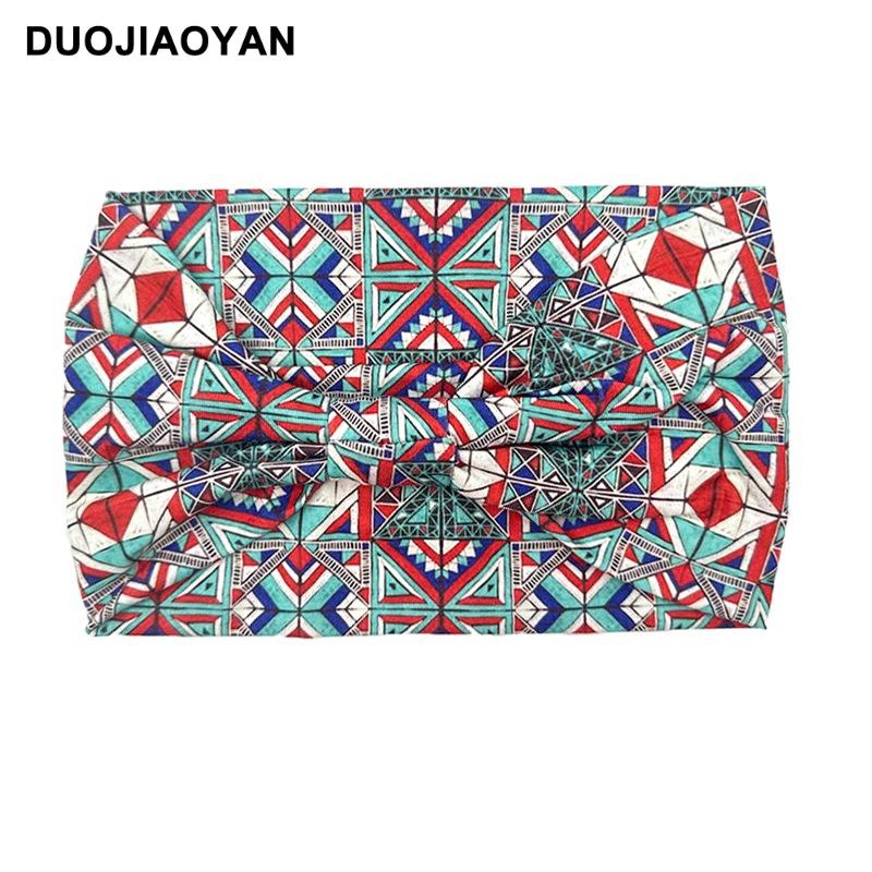 Knot Headband, Color Blocked Pattern Printed Sports Headband, Fashionable Polka Dot Wide Edge Elastic Headband