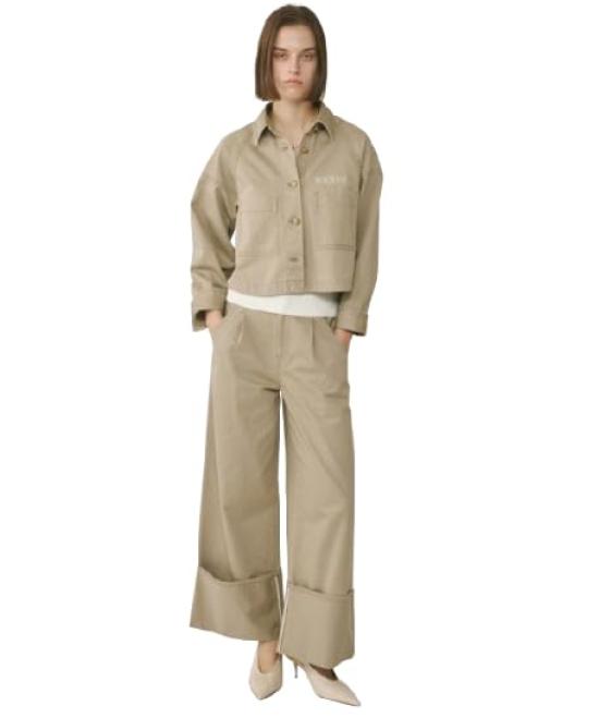 Grace Continental 2025SS Wide Leg Casual Pants Women s Roll-Up
