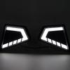 2-Color Front Bumper Side Grill Replacement Upgrade LED Daytime Running Lights with Turn Signals For Toyota Hilux Travo Overland, Rogue 2026+
