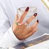 Jewelry Retro Rhinestone Irregular Acrylic Women Transparent Resin Rings Finger Ring Geometric