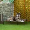 Raised Dog Bed Cooling Elevated Pet Cot with Breathable Mesh for Indoor Outdoor Use Brown, XX Large, 122 X 92 X 23cm