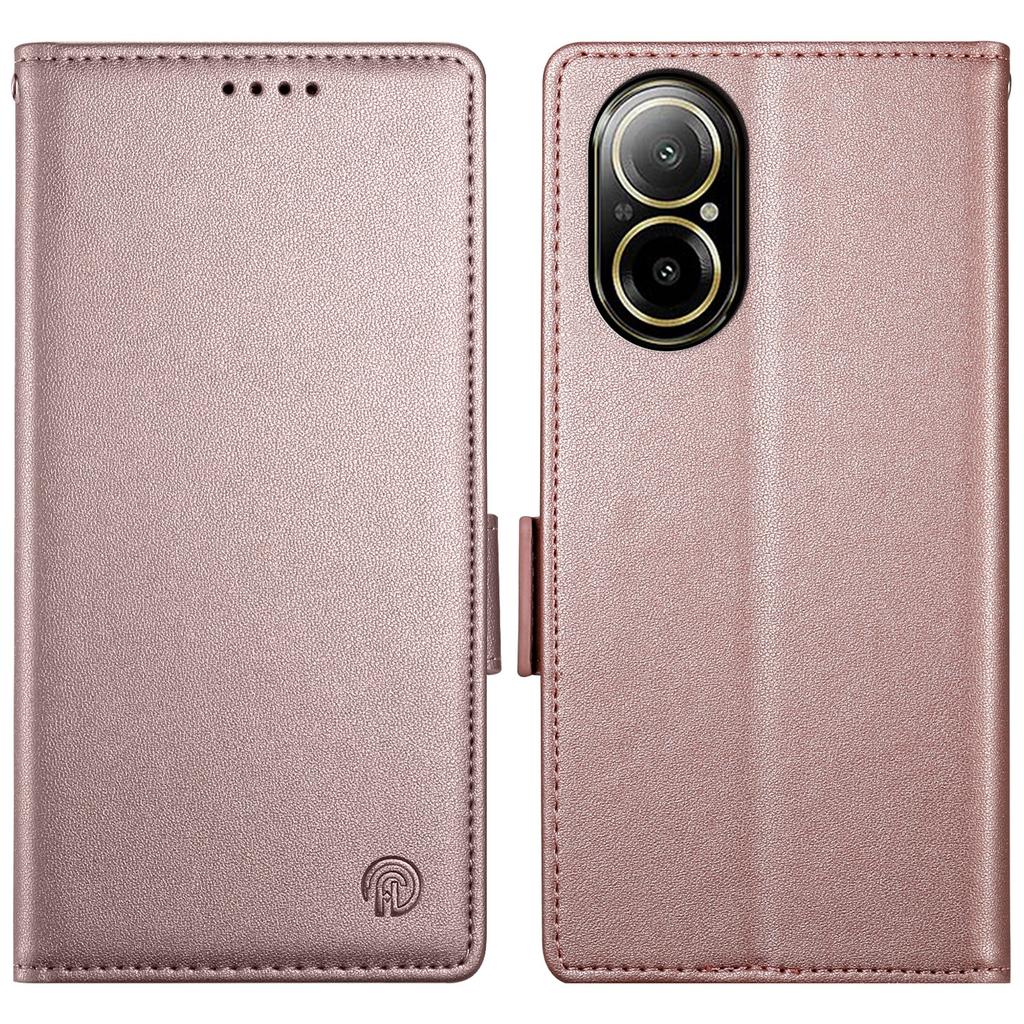 DF-010 For Realme C67 4G Case Leather Wallet Phone Cover with Magnetic Clasps