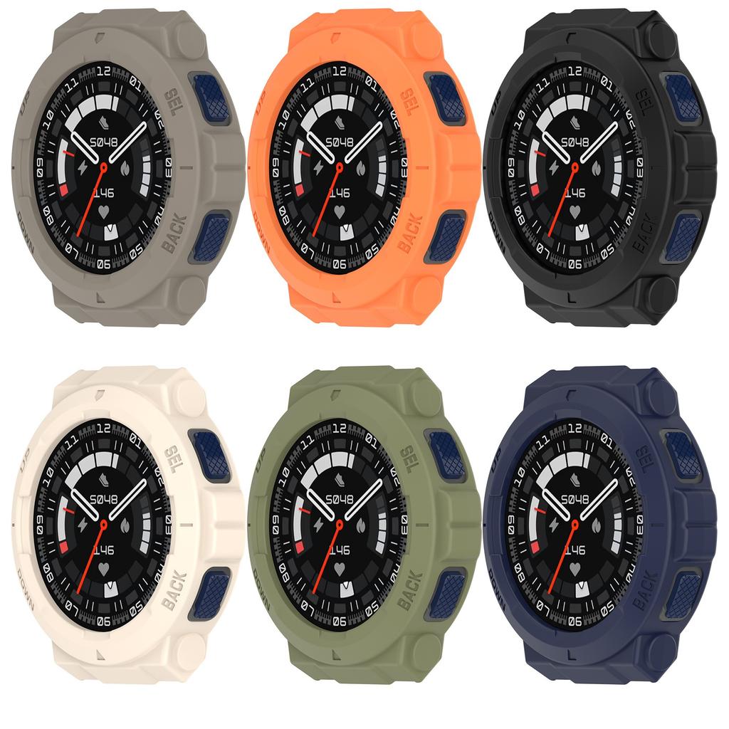 Silikonové pouzdro Pro chytré hodinky Amazfit Active Edge Nárazník Plné krytí Ochranné sklo na displej Příslušenství pro chytré hodinky