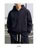 European American Loose Knit Zip-Up Hooded Cardigan - Casual Autumn/Winter Jacket for Couples