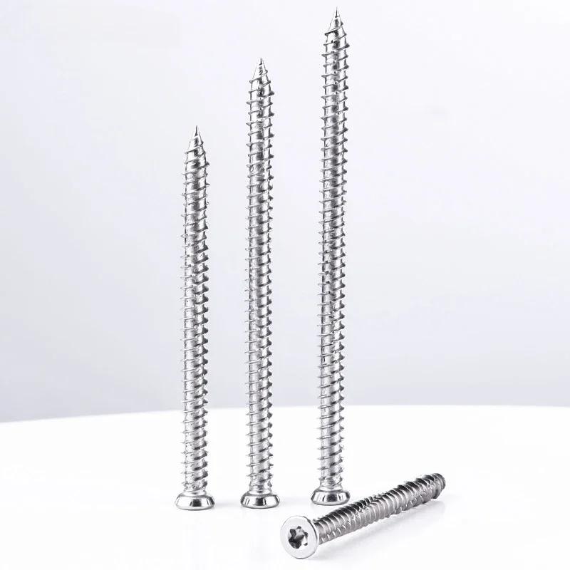 20PCS 410 Stainless Steel Plum Blossom Groove Small Head Cement Nail Door and Window Installation Self Tapping Nail