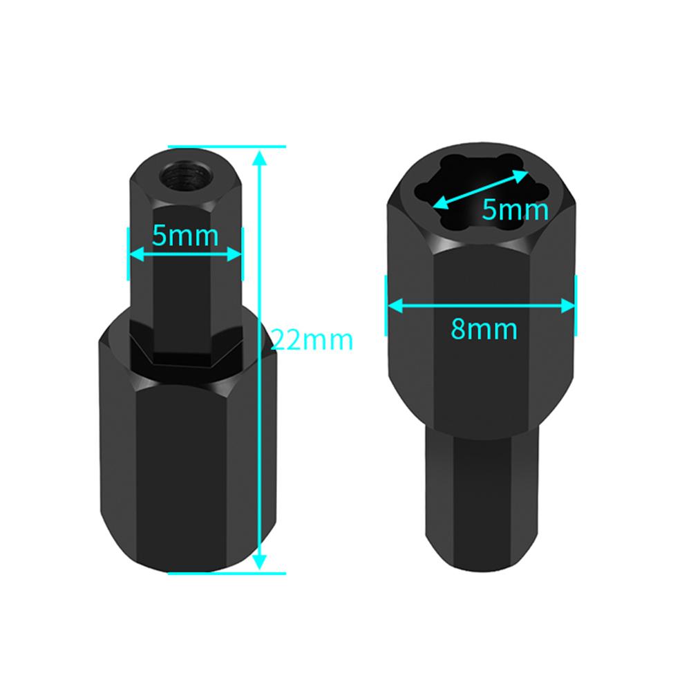 YEAHRUN 4Pcs 5mm to 5mm Wheel Hex Hub Adapters for WPL C34 C24 1/16 RC Crawler Truck 1/2" Widen Offset Upgrade Parts