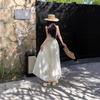 European and American Seaside Wind Suspender Dress Women's Summer New Floral High-end Long Skirt