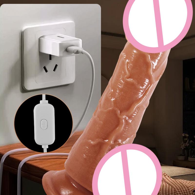 Cargador USB Dildo Eyaculador para Mujeres Masturbador Vibrador Potente Rocío de Agua Dildo Realista Pene Anal Masculino Juguetes Sexuales para Adultos Estimulación Vaginal