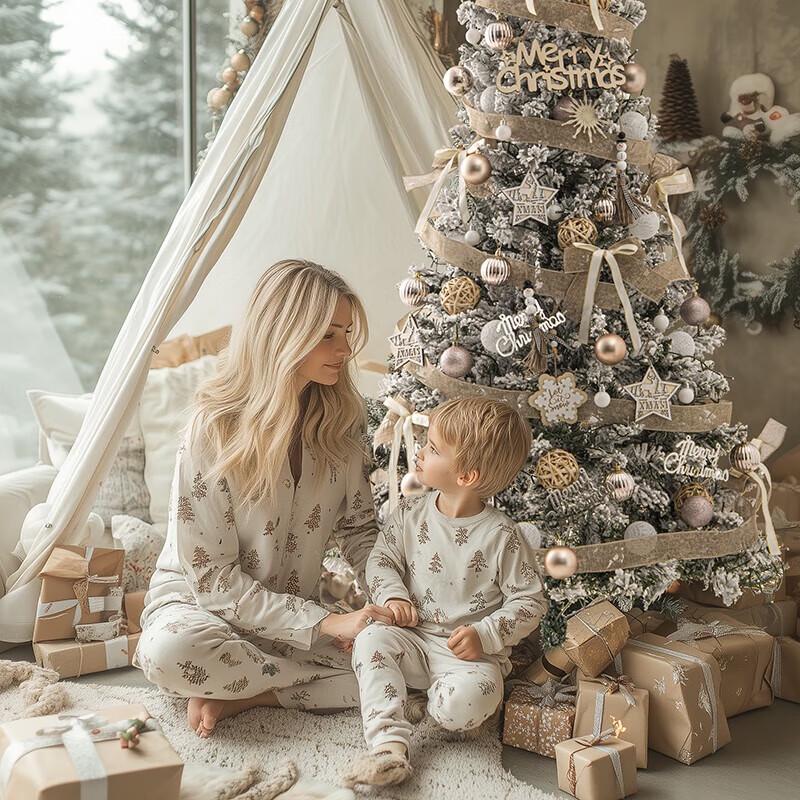 Xiang Le Mei 1,5M Champagne Gull Deluxe Juletre Sett