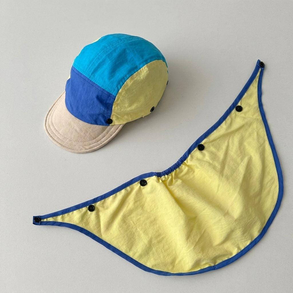 Kids Summer Thin Quick Dry Sun Hat With Neck Flap Baby UV Protection Visor Cap For Outdoor Play