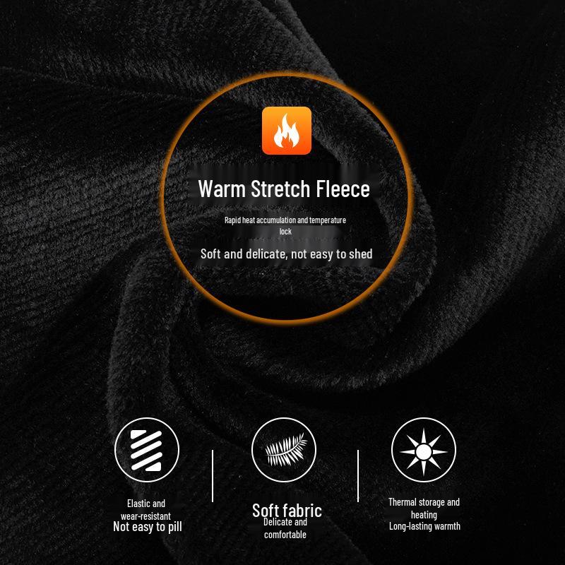 Men's Winter Fleece-Lined Face Mask: Windproof Full Face Helmet Liner for Cycling, Motorcycling, and Skiing.