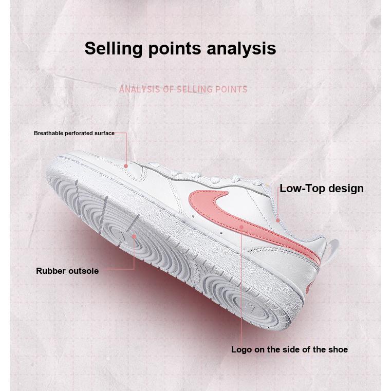 New Nike Court Borough Low 2 White Coral Chalk GS BQ5448-124