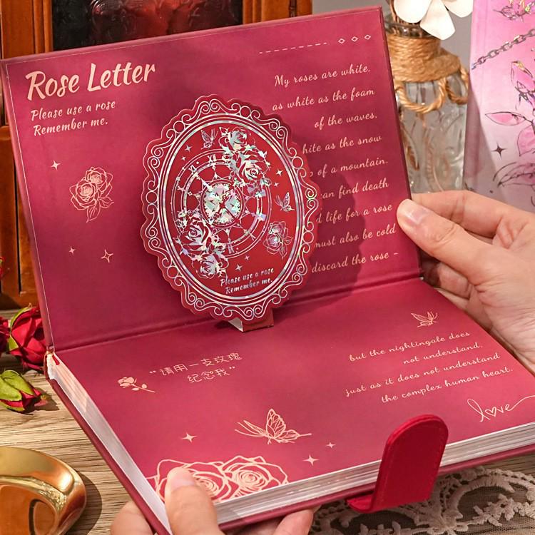 Retro Notatnik Rose Art B6 z Magnetycznym Zapięciem i Hot Stampingiem