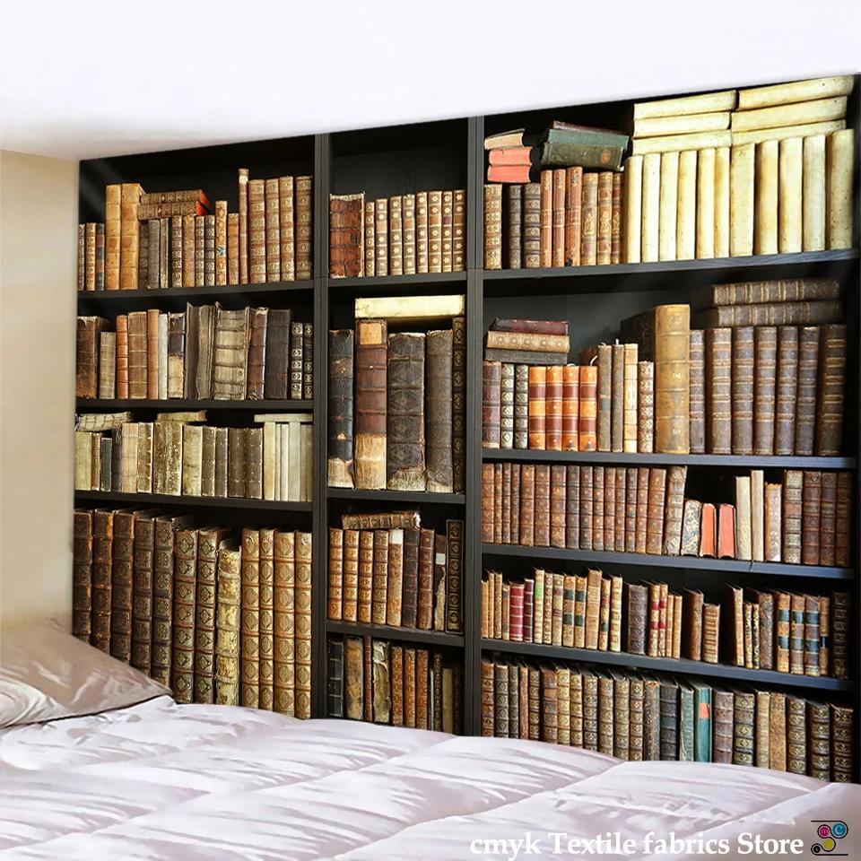 Tapestry Retro Magic Bookcase Tapestry Mysterious Library Tapestries Wall Hanging Art Throw  Bedroom Living Room Home