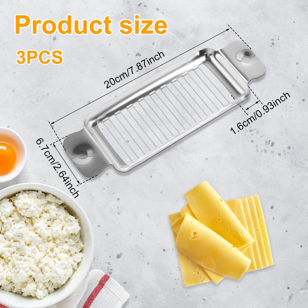 Butter Slicer Cutter Stainless Steel Cheese Slicer Multipurpose Wire Cheese Slicer Handheld Butter Slicing Tool Kitchen Gadgets