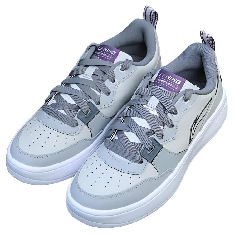 Li-Ning Versatile Fashion Casual Trendy Slip-Resistant Durable Low-Top Skate Shoes Men Sneaker Gray AGCU543-6