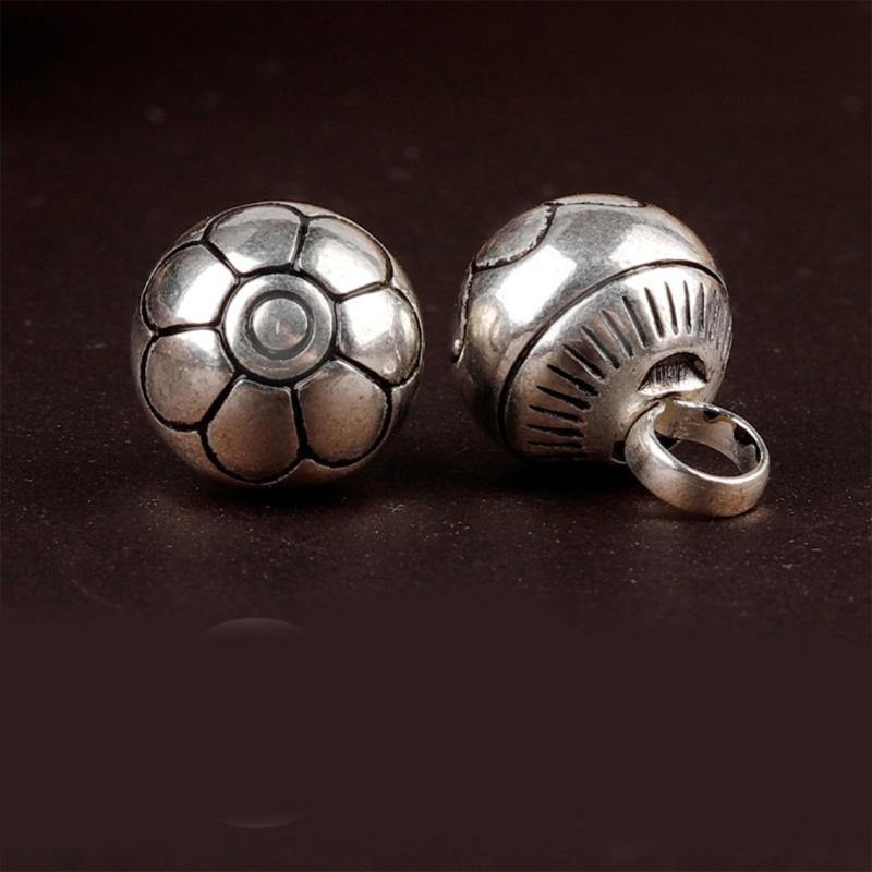 Elegant Silvering Knot Button Bead for Traditional Cheongsam and Shirt Vintage Metal Carved Bead Button for Han Costume