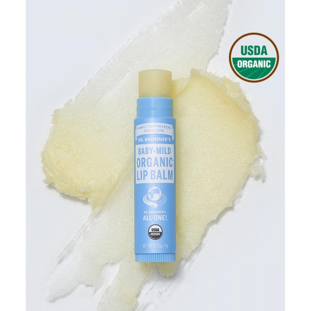 

Dr.bronner S [3 шт.] Органический бальзам для губ Baby Mild 4 г Baby+Rose/Rose