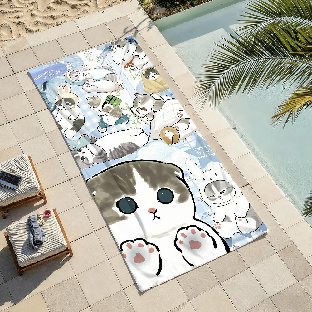 Cartoon cute M-mofusand Towel Drying Bath Towel Applicable To Light Swimming Camping Yoga Beach Out