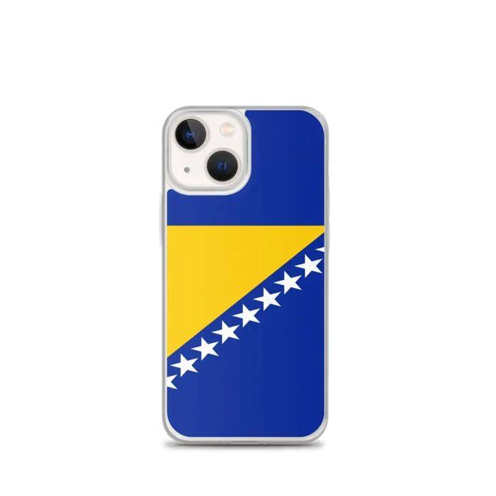 Coque iPhone - Bosnie-Herzégovine - iPhone 13 mini - Souple - Multicolore - Design Drapeau