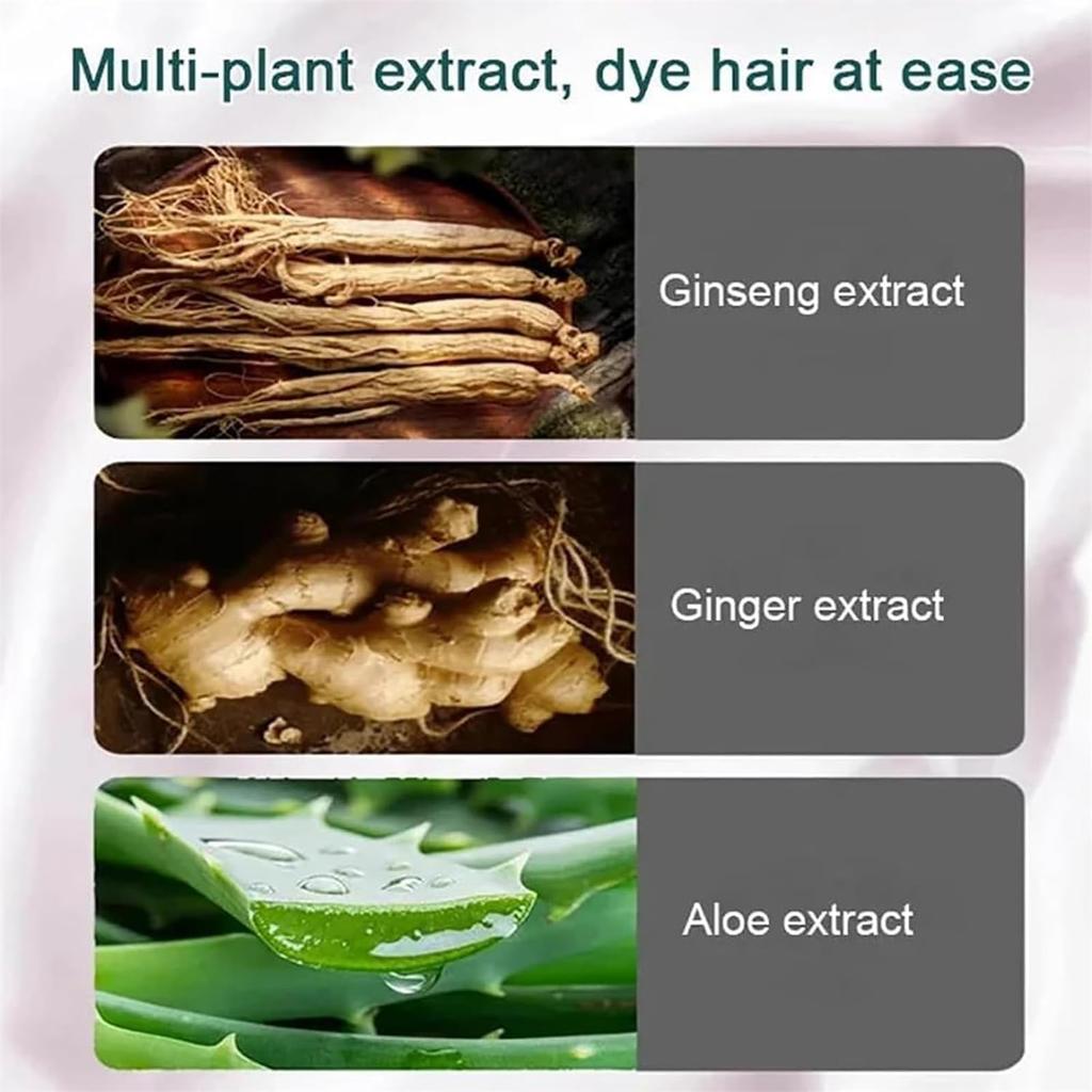 Huang Yi Bubble Plant Farba do włosów, Naturalna roślinna farba do włosów, Nowa botaniczna farba do włosów, Roślinna farba do włosów Bubble, Tinte Vegetal Natural Para El Cabello