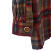 Givenchy Old Check Pattern Long Sleeve Half Button Shirt 9 Brown Women Used