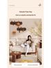 Solid Wood Coat Rack with Piano Key Hooks – Adhesive, No-Punch Design for Wall or Door