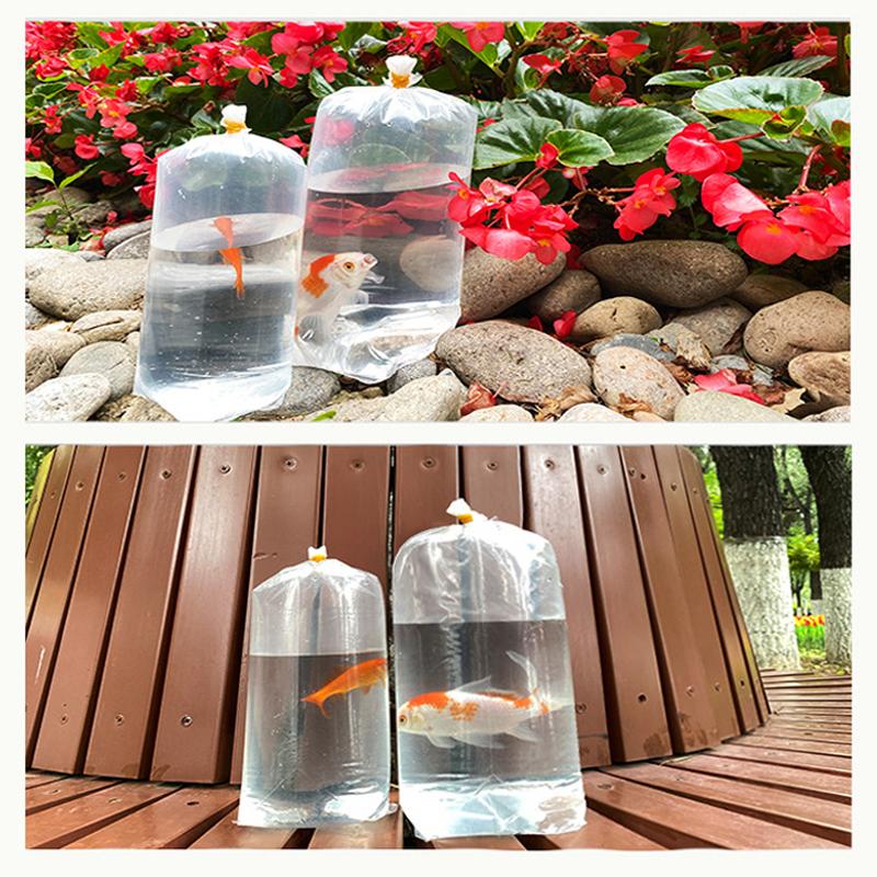 10Pcs Transparent Aquarium Breathing Bags Breather Bags Transport Longlife Fish Shrimp Leak Proof Plastic Packing Bags