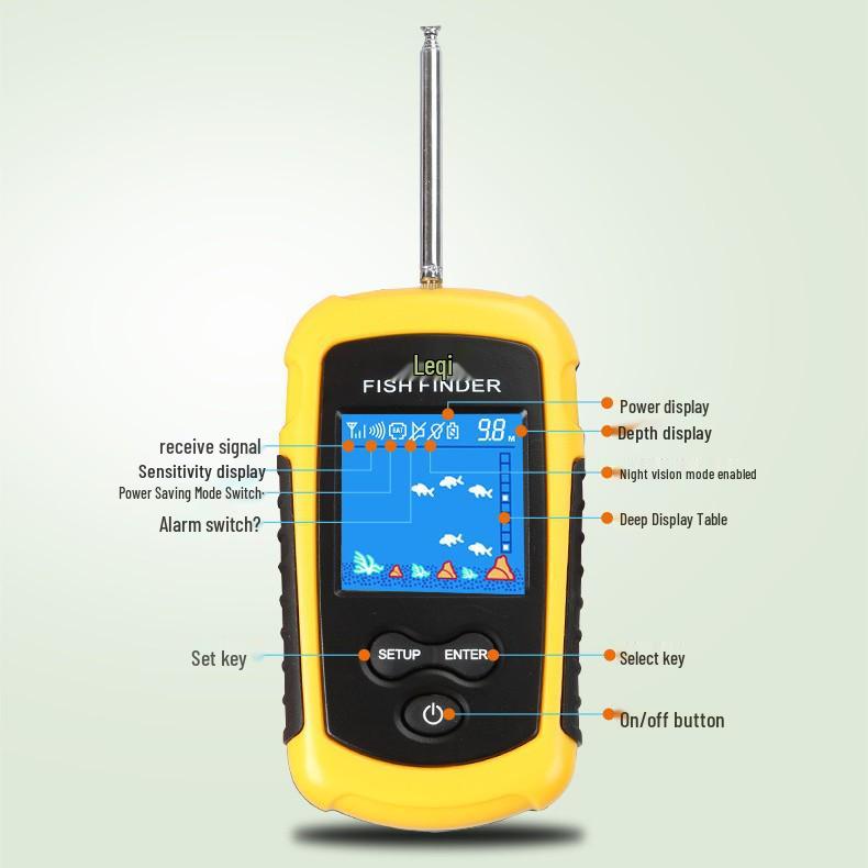 Leqi Wireless Sonar Color Fish Finder - Outdoor Fishing Device