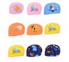 Kids Swim Cap PU Material High Elastic Ear Protection Breathable Cartoon Pattern for Pool Swimming Boys Girls Comfort Fit